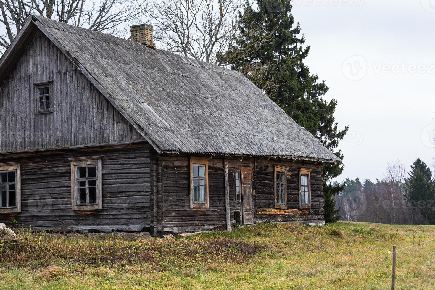 Old Traditional Houses in Latvia photo