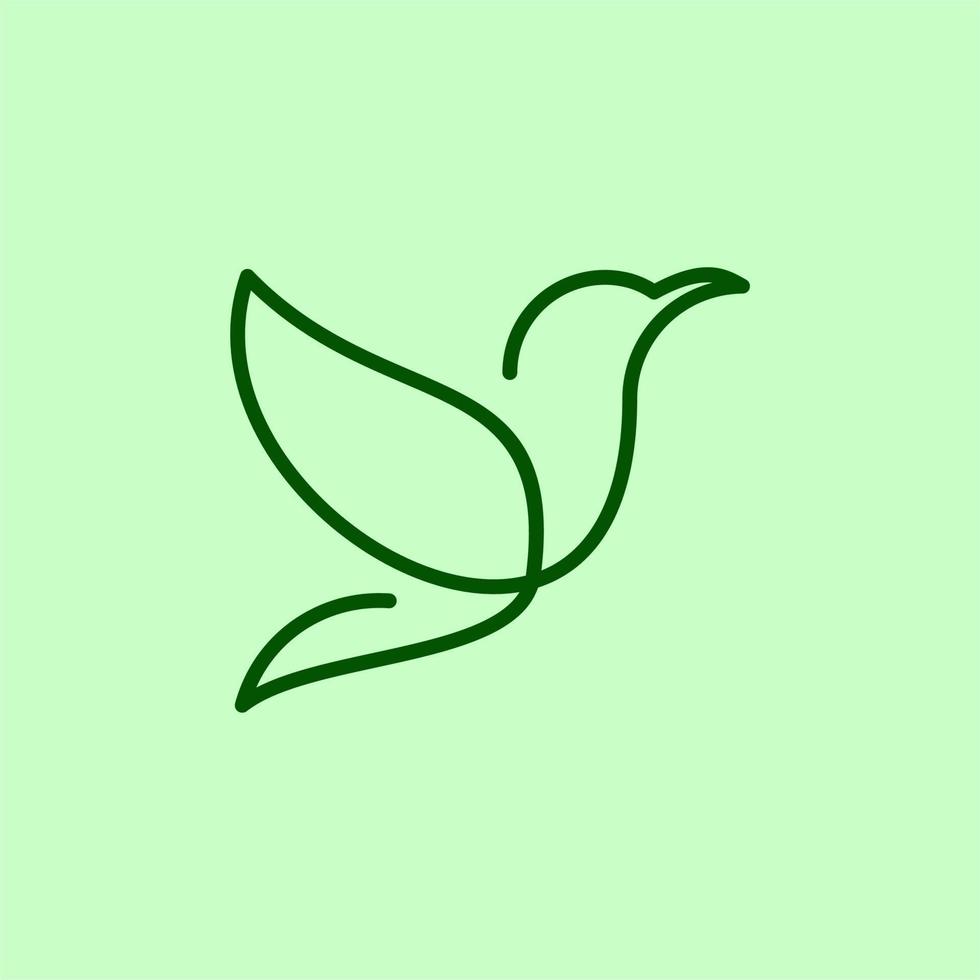 Colibri Bird Logo Line vector