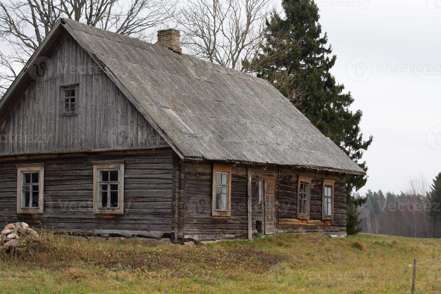 Old Traditional Houses in Latvia photo