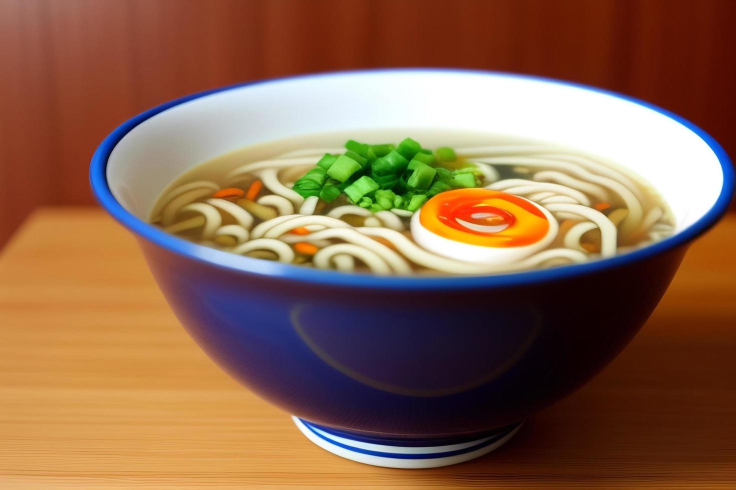 Delicious noodles. Fast food meal with appetizing pasta and chopsticks. photo