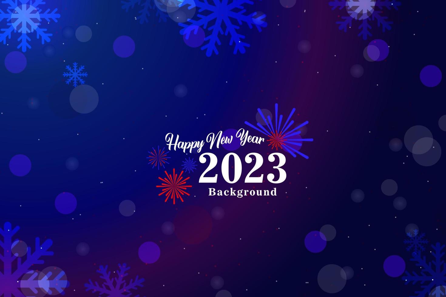 feliz año nuevo 2023 fondo rojo azul vector