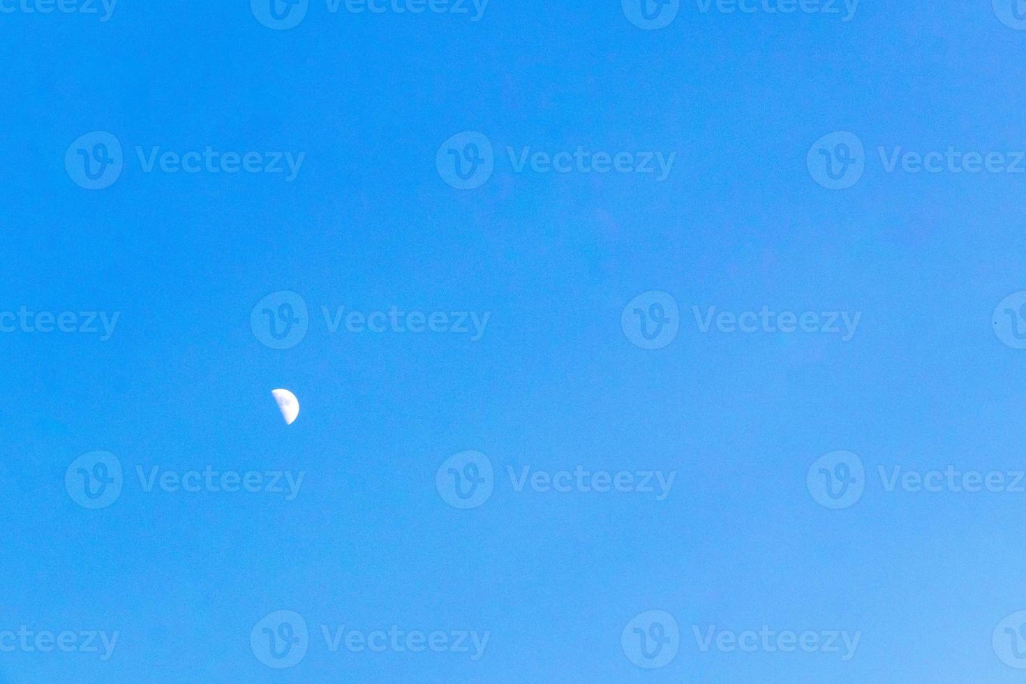 Close up of the moon shining brightly in Mexico. photo