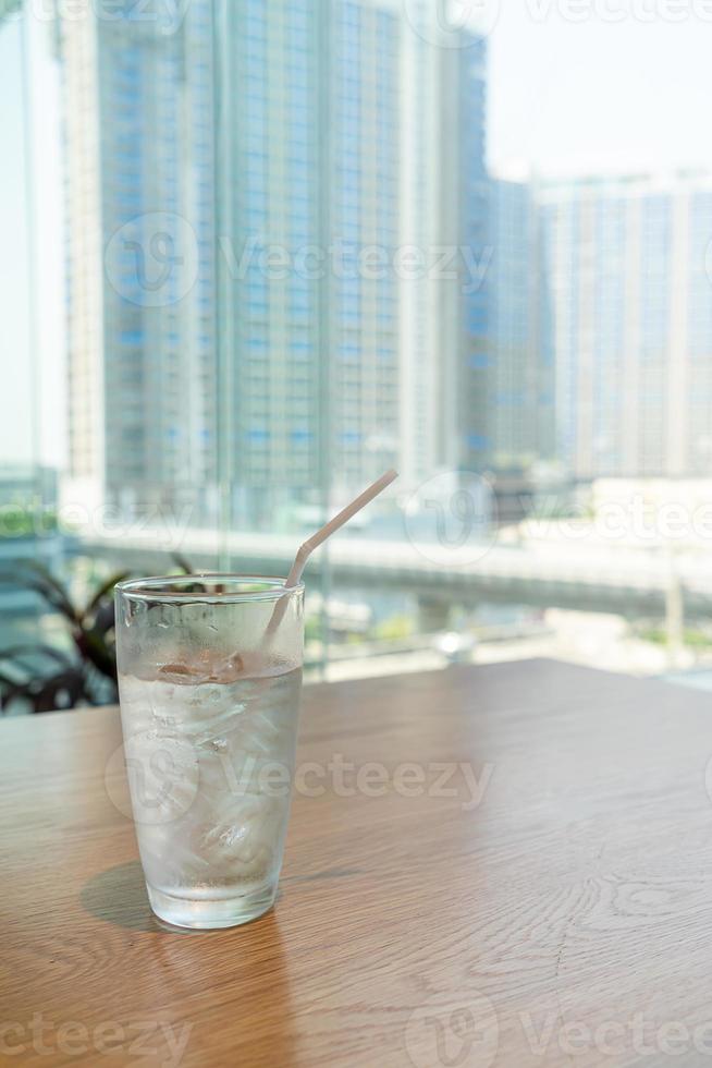 water glass with ice photo