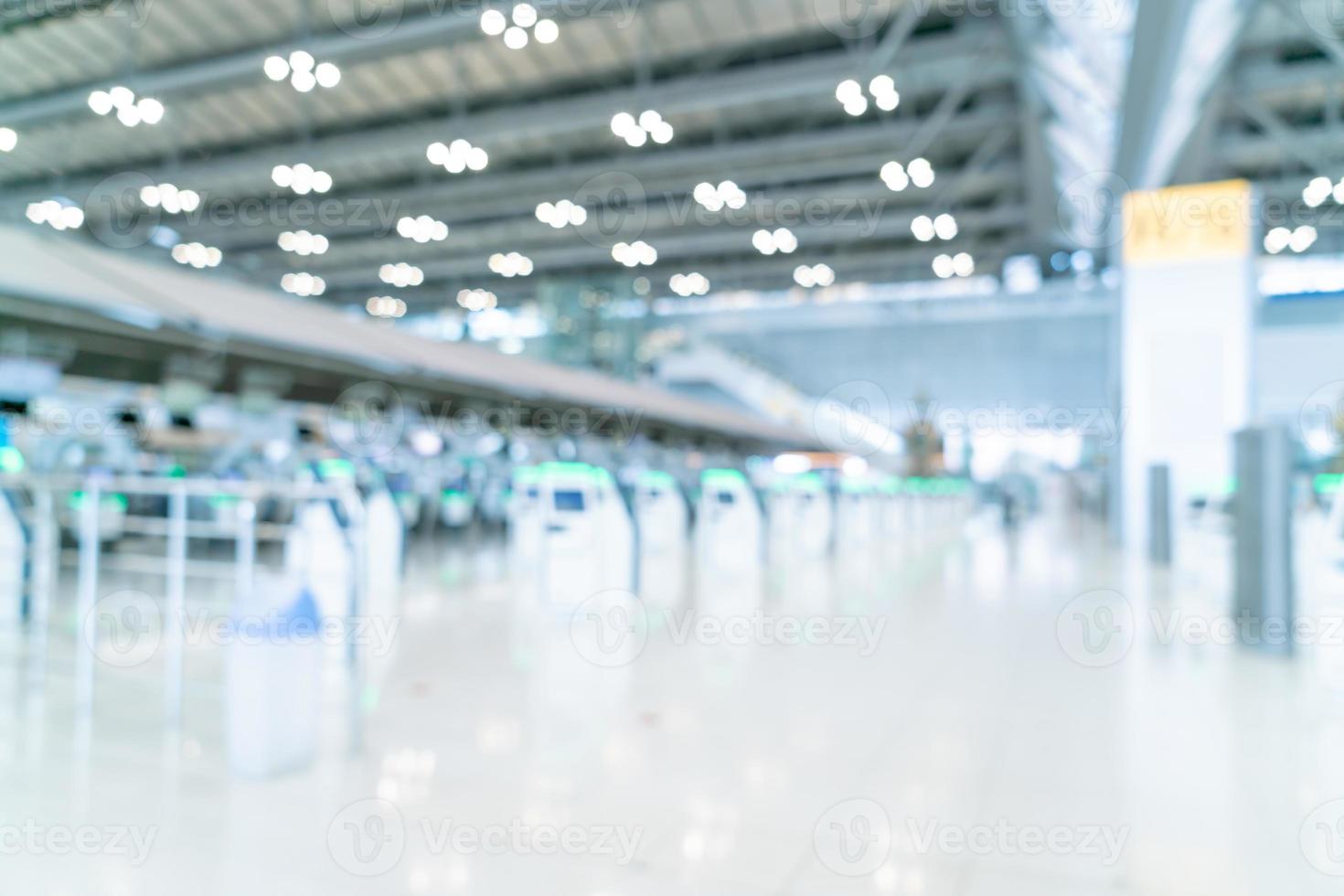 abstract blur airport terminal for background photo