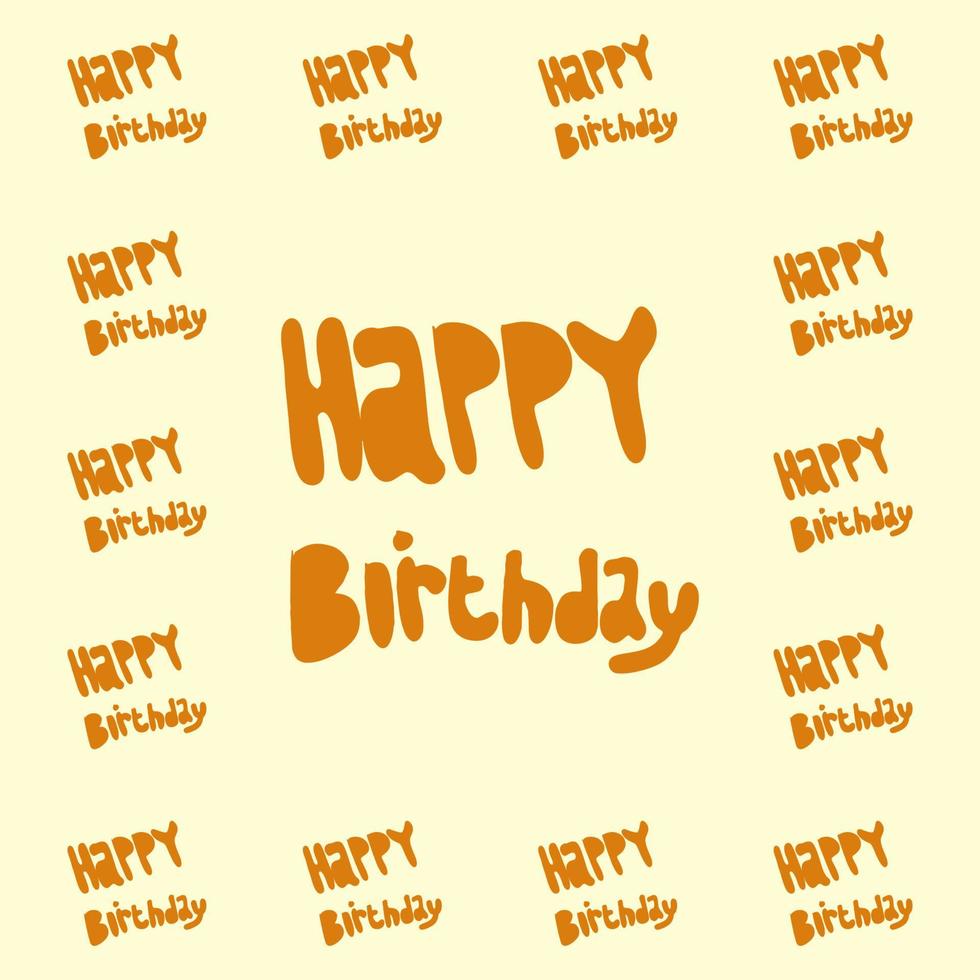 word happy birthday in flat design illustration vector