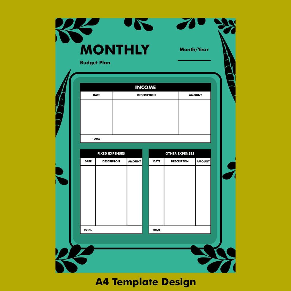 budget monthly in flat design illustration vector