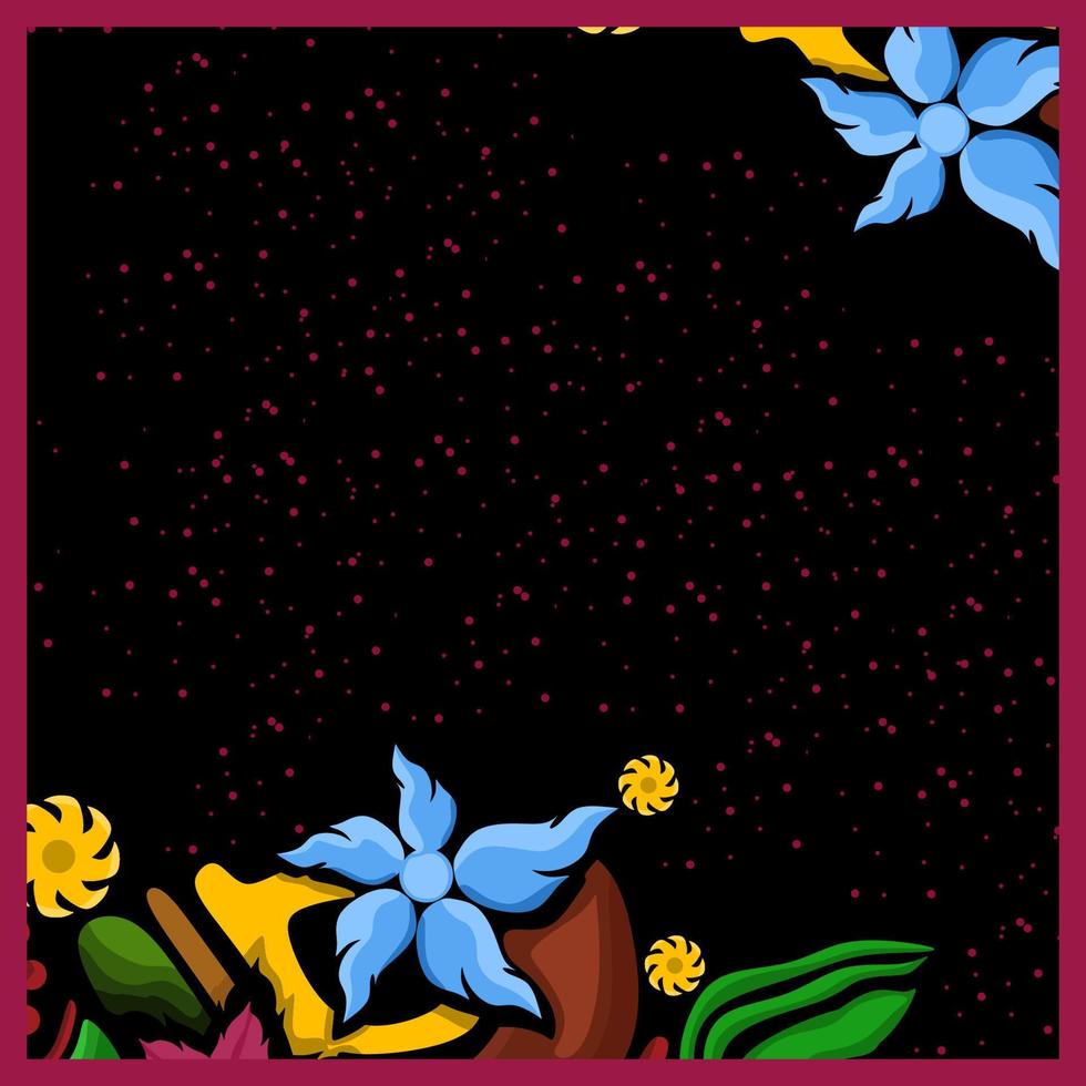 floral background in flat design illustration for social media post vector
