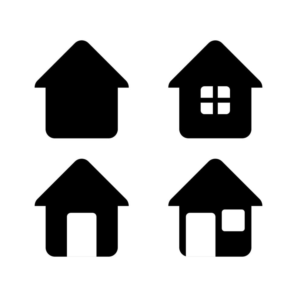 home icon in flat design vector