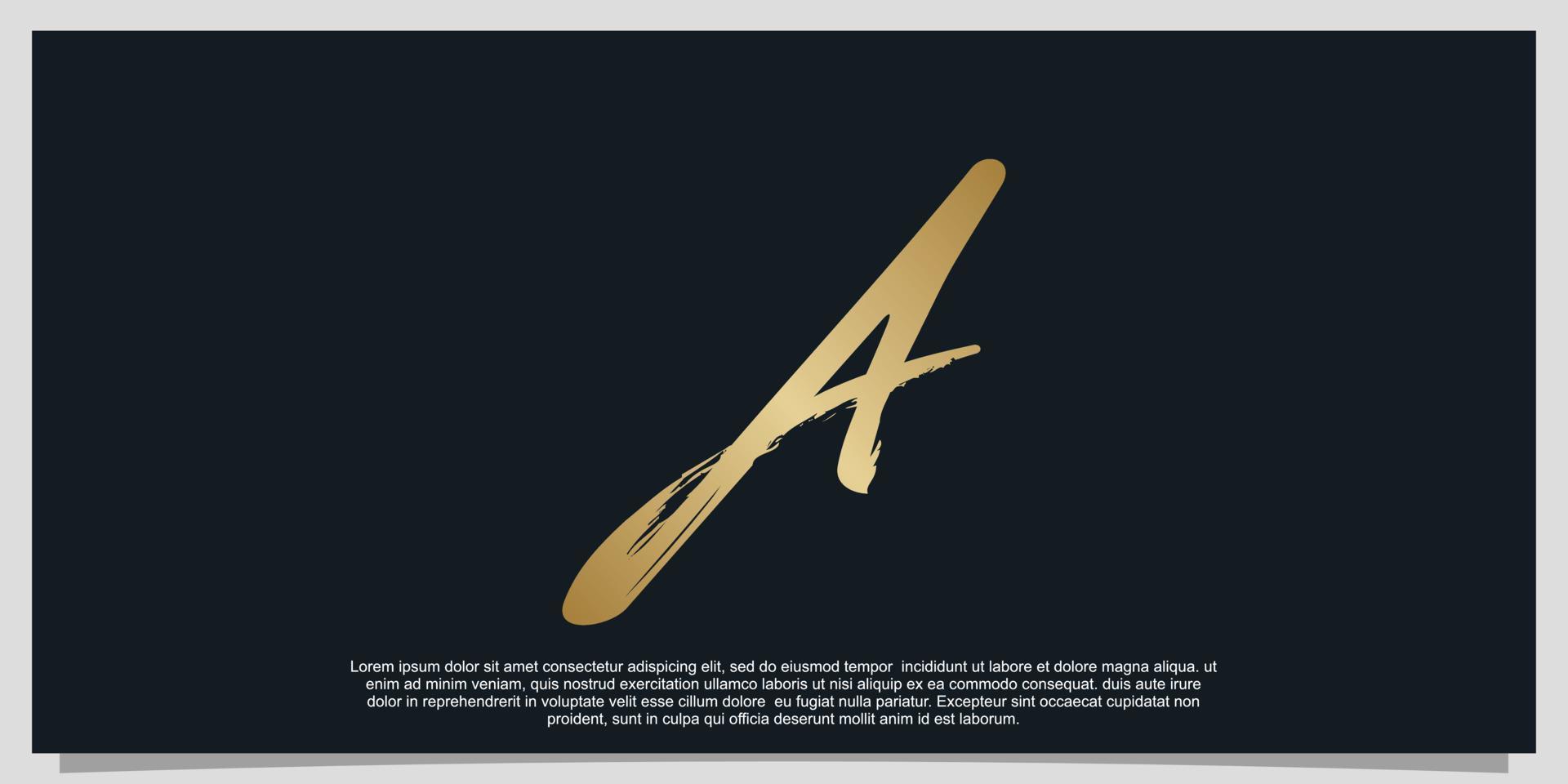 Letter A  logo design gradient luxury design illustration Premium Vector