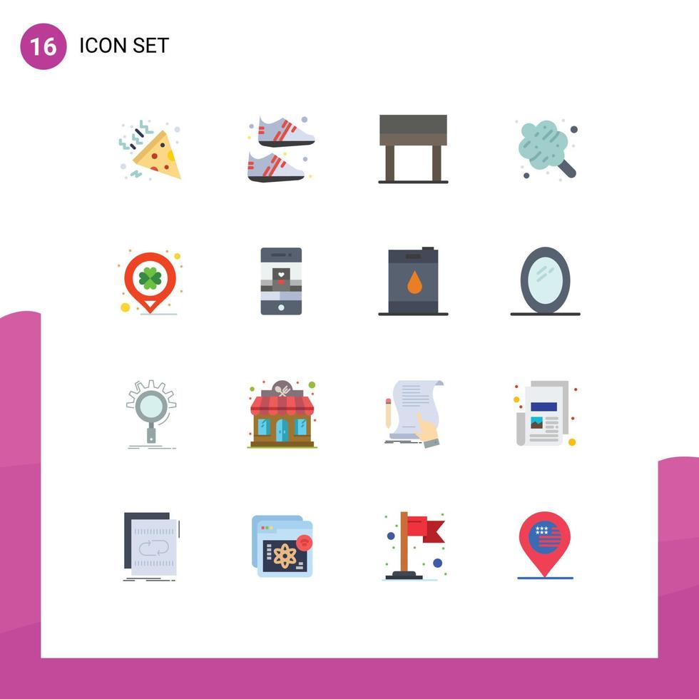 16 Universal Flat Colors Set for Web and Mobile Applications marker festival interior day food Editable Pack of Creative Vector Design Elements