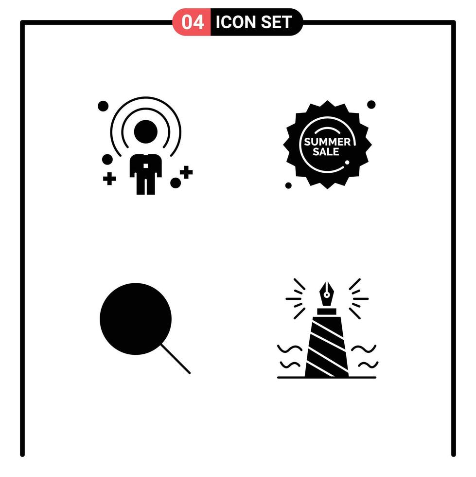 Modern Set of Solid Glyphs Pictograph of customer instagram person summer sets Editable Vector Design Elements