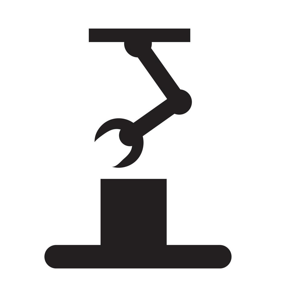 industrial automatic machine icon. solid icon, glyph, silhouette vector