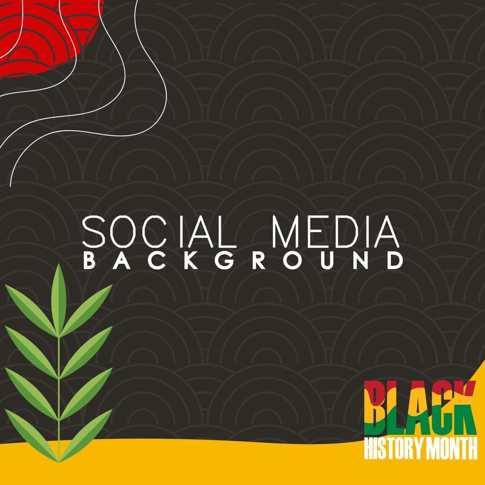 black history month social media posts. Celebrating black history month. vector