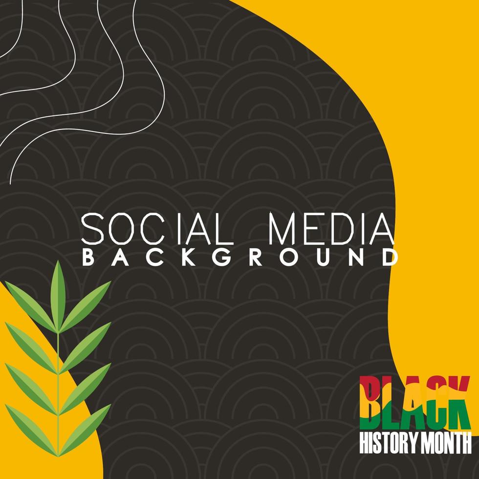 black history month social media posts. Celebrating black history month. vector