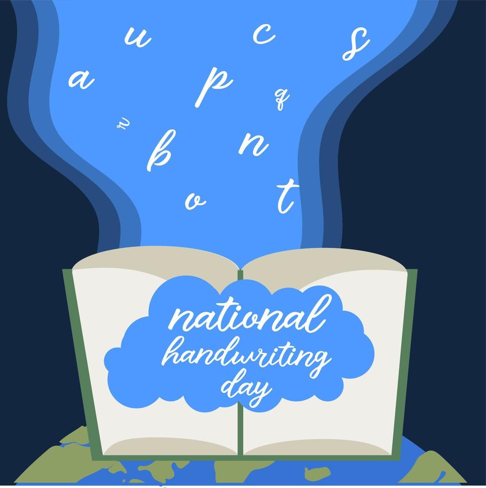 natinal handwriting day, suitable for banner, background vector