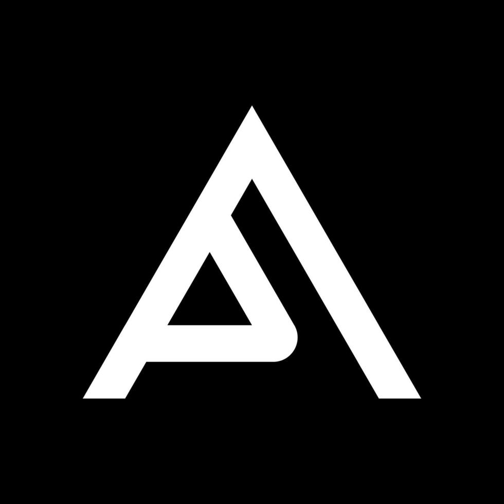 diseño de logotipo de letra simple ap, logotipo de letra ap vector