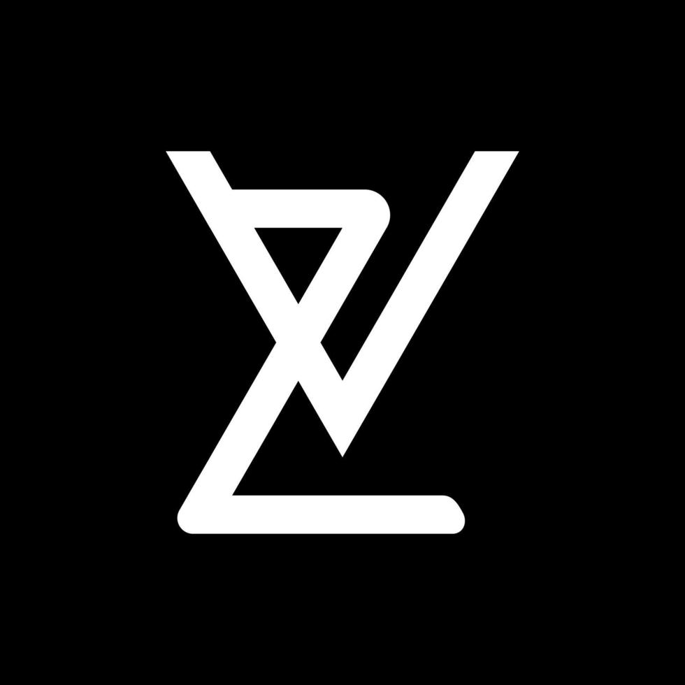 ZV simple letter logo design,letter ZV logo vector