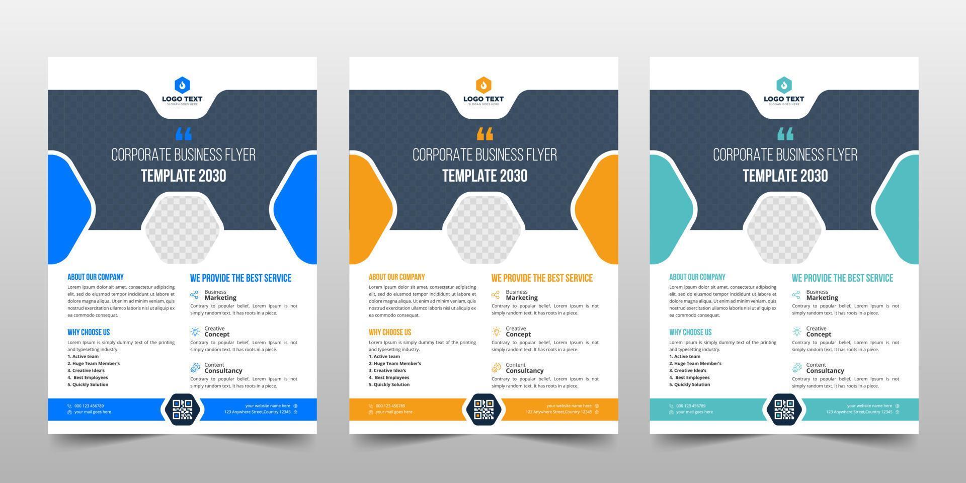 Creative Corporate Business Flyer Brochure Template Design vector