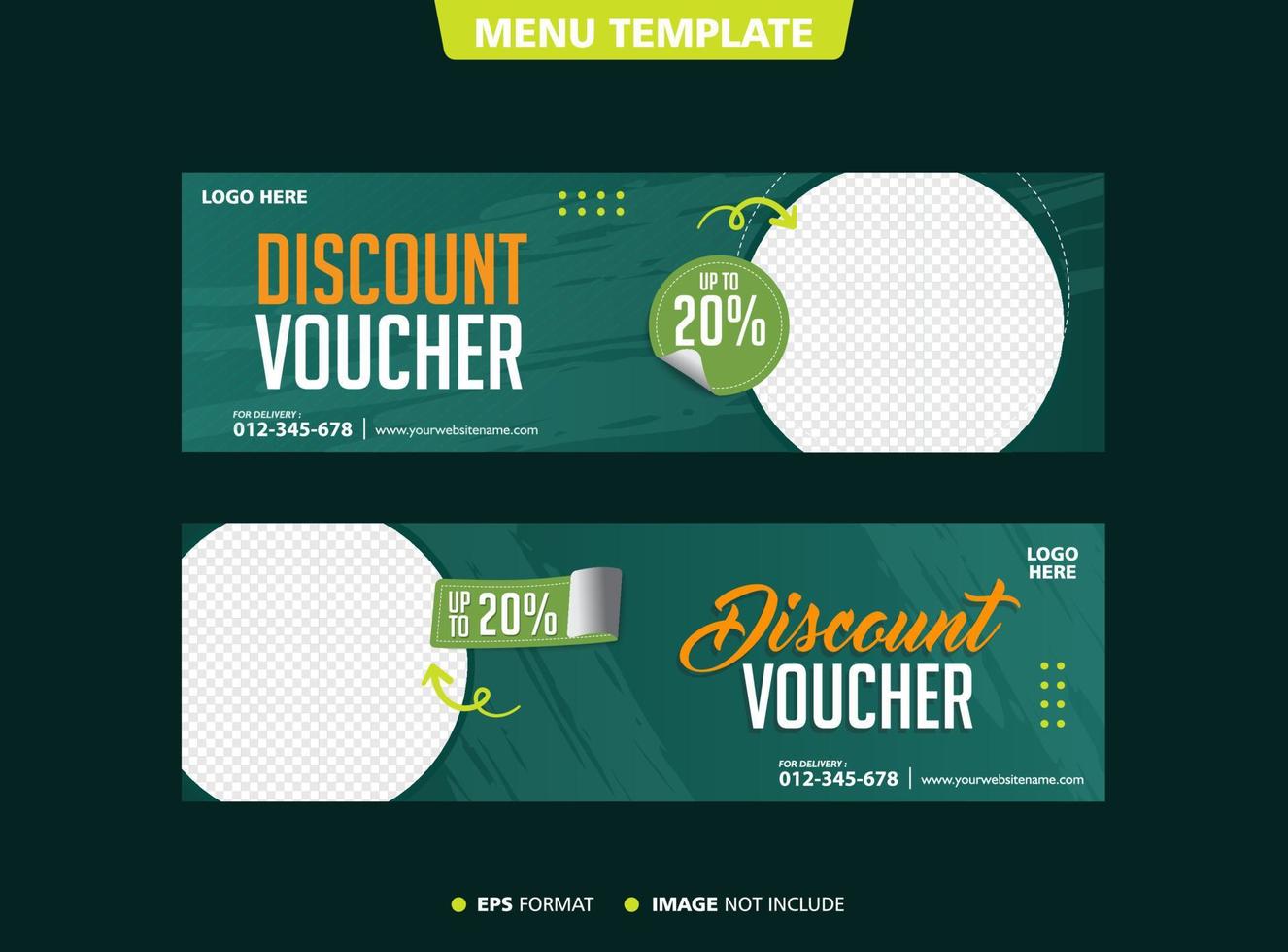 template background menu green vector