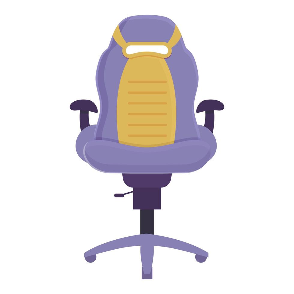 vector de dibujos animados de icono de silla de jugador. asiento de juego