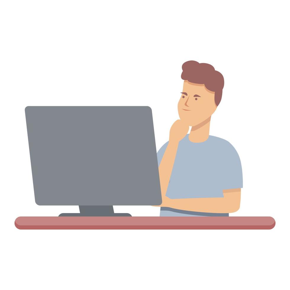 Child programming code icon cartoon vector. Computer project vector