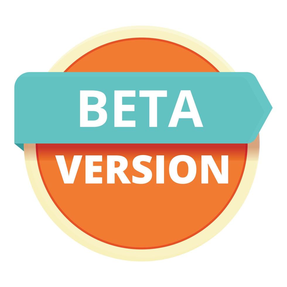 Beta version icon cartoon vector. Web design vector