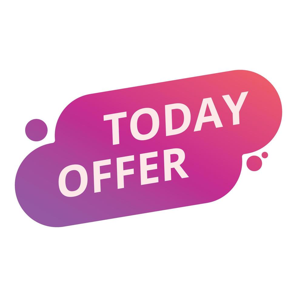 Save promotion icon cartoon vector. Today offer vector