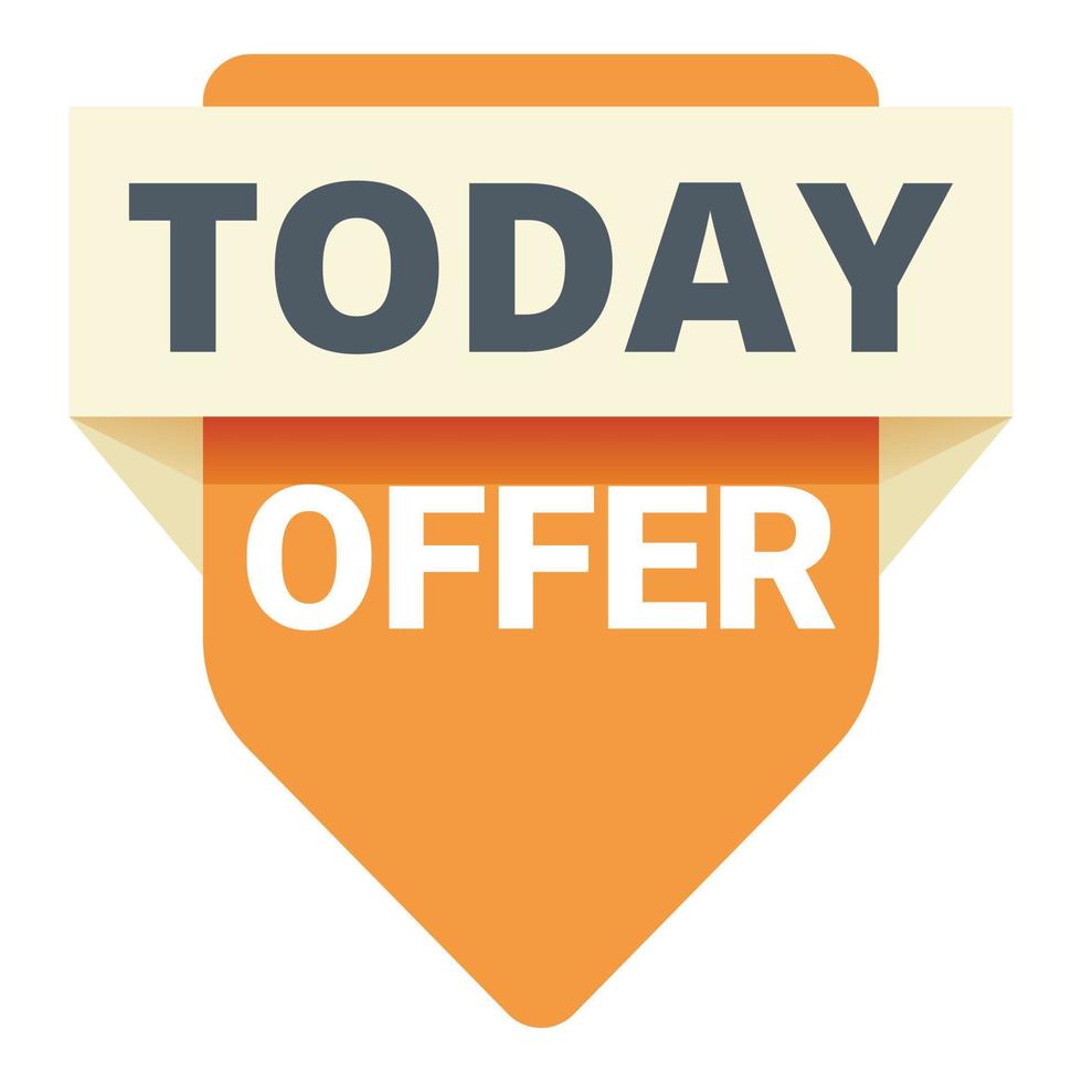 Today offer icon cartoon vector. Sale tag vector