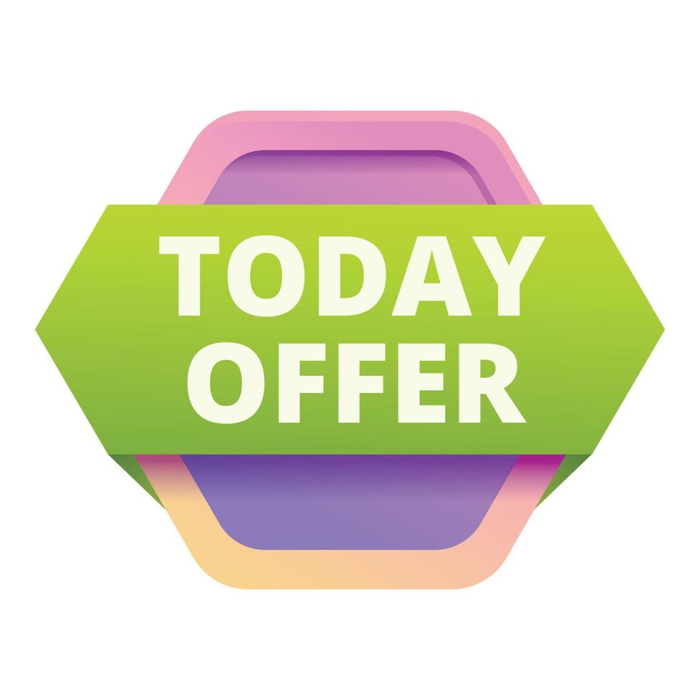Today offer icon cartoon vector. Event save vector