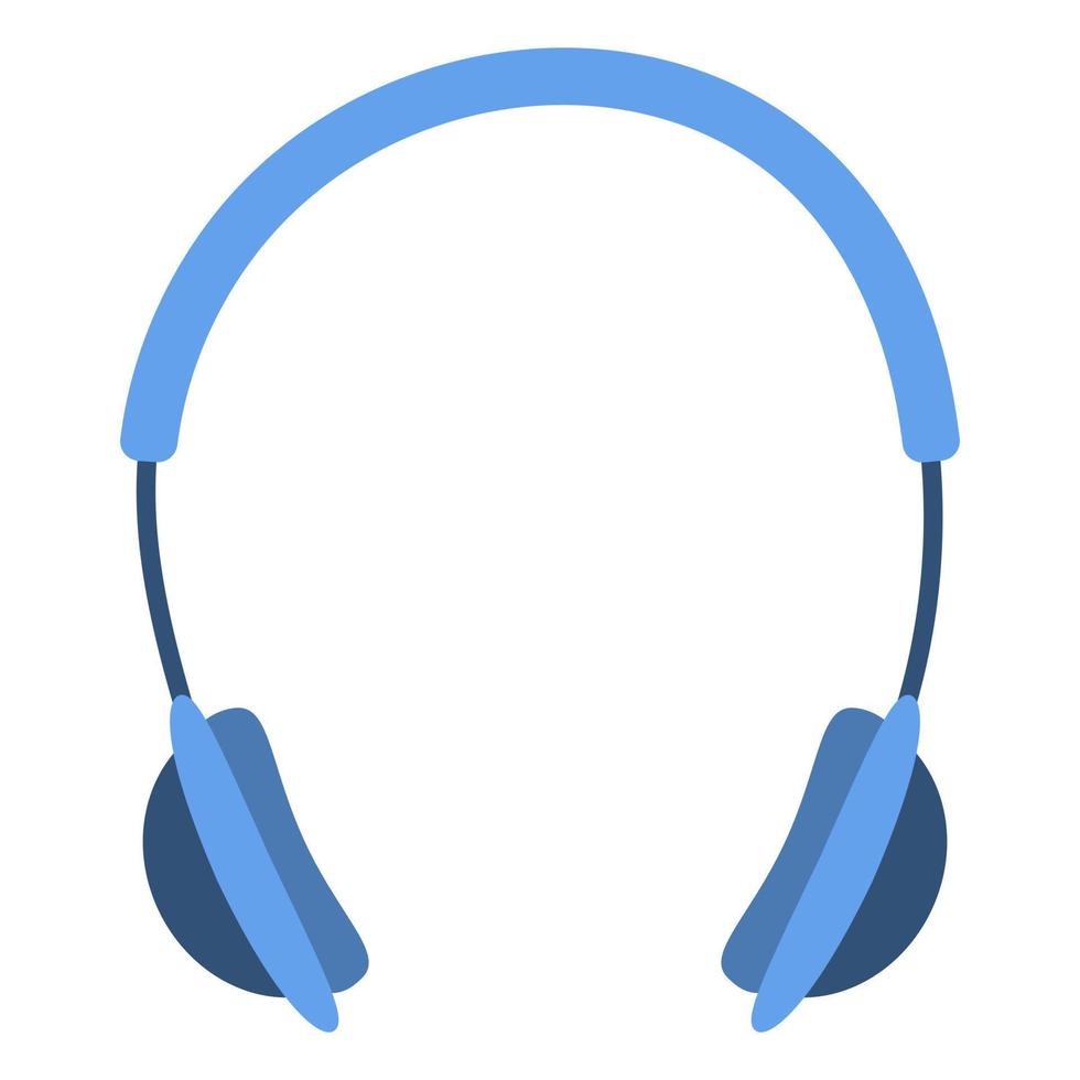 Headphones with soft ear cushions. Vector illustration.