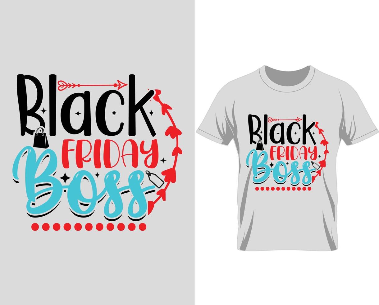 Black Friday Boss T-shirt Design vector