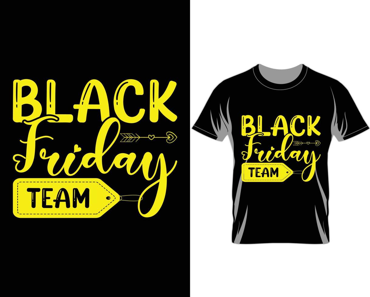 vector de diseño de camiseta de equipo de viernes negro