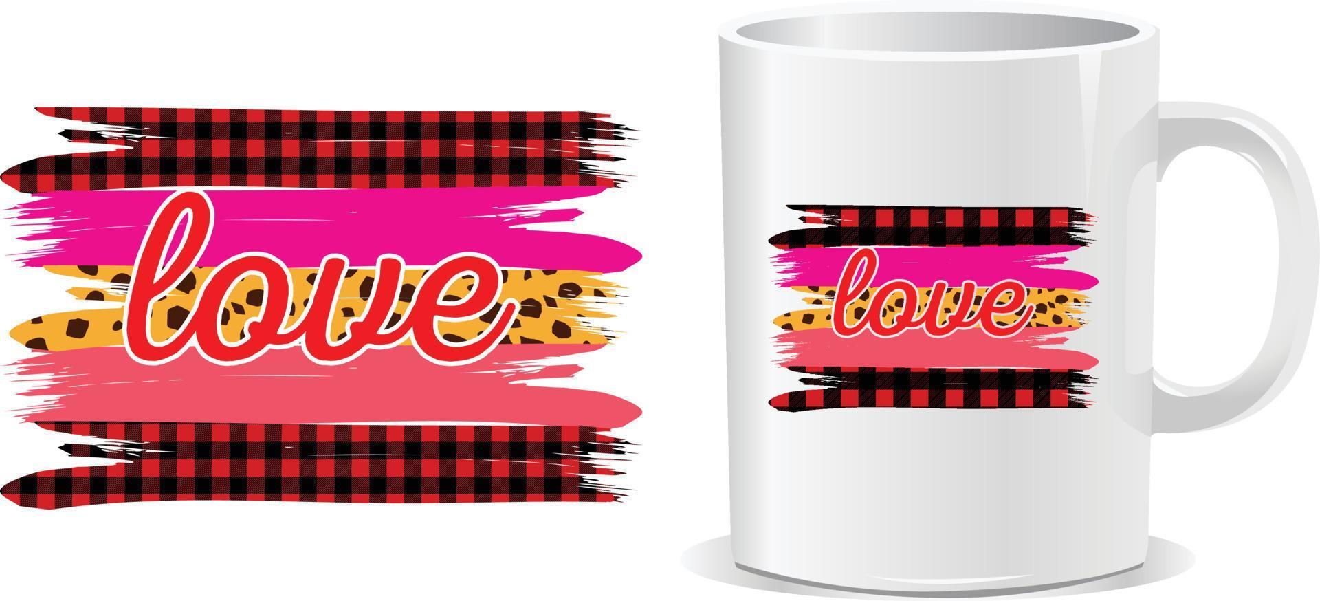 Love Happy valentine's day quotes mug design vector