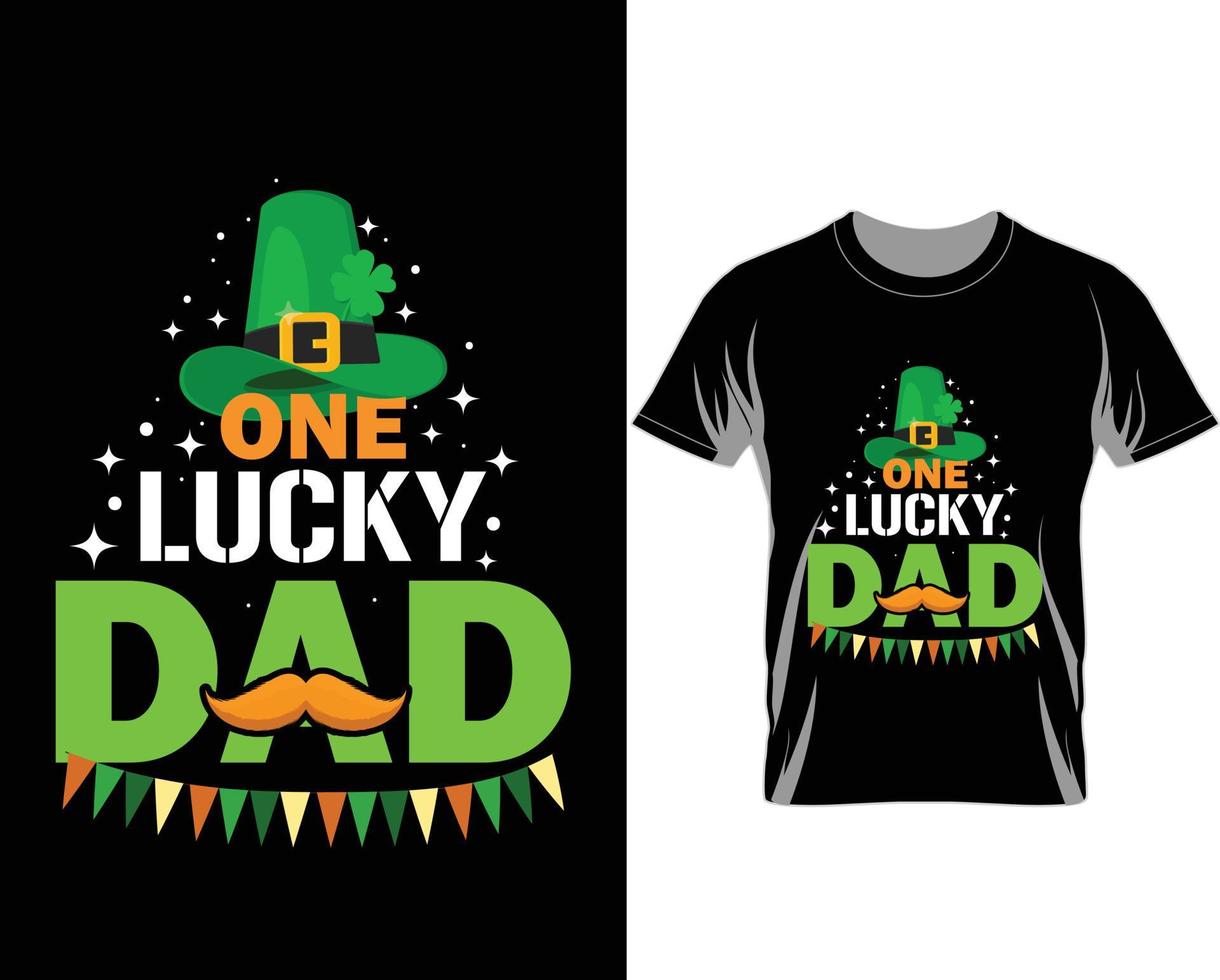 vector de diseño de camiseta del día de san patricio de un papá afortunado