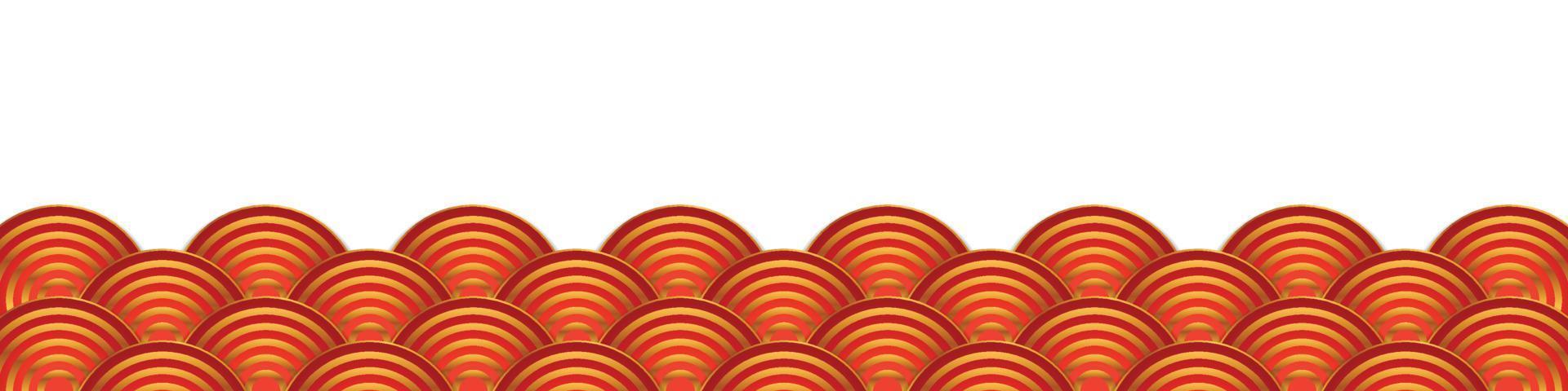 Fondo de patrón de ornamento abstracto rojo chino vector