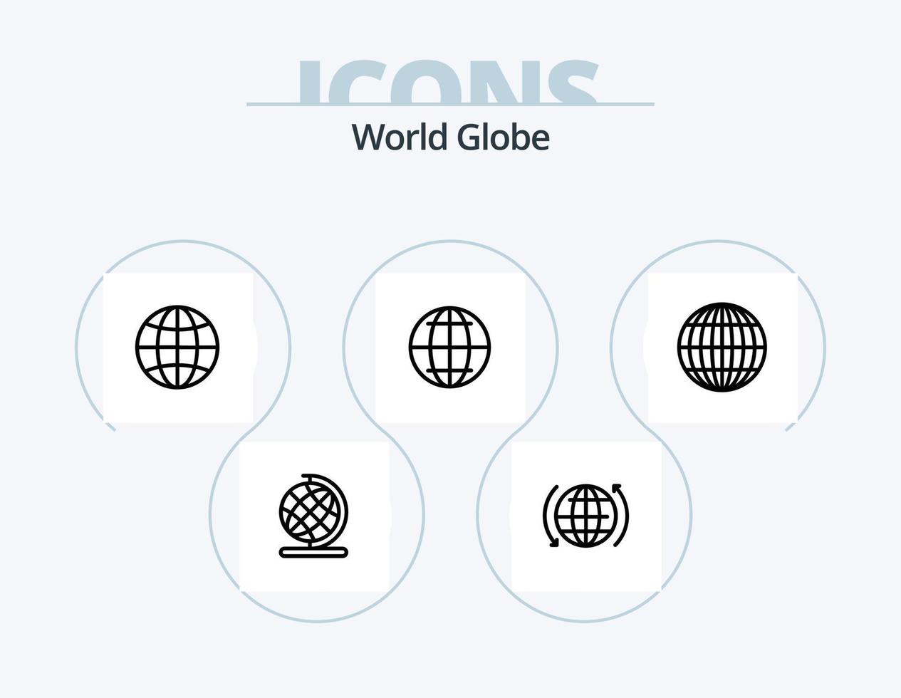 Globe Line Icon Pack 5 Icon Design. . globe. stand. global. globe vector