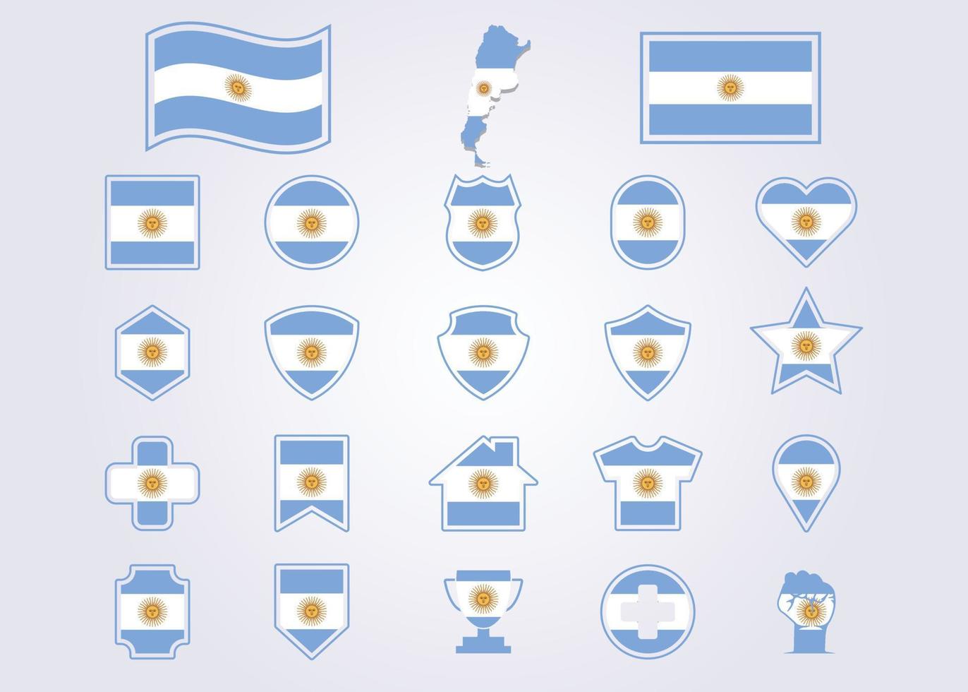 paquete de argentina icono bandera símbolo signo vector ilustración diseño