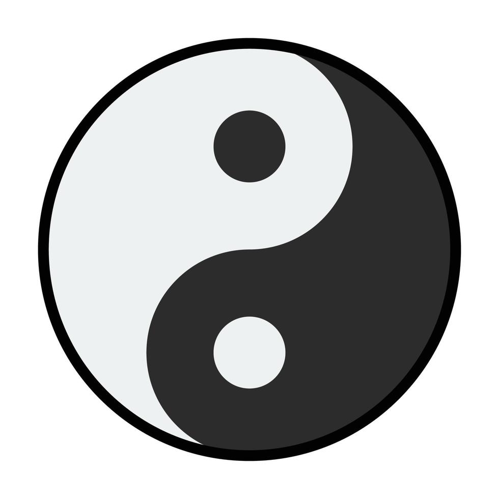 Ying Yang icon vector design