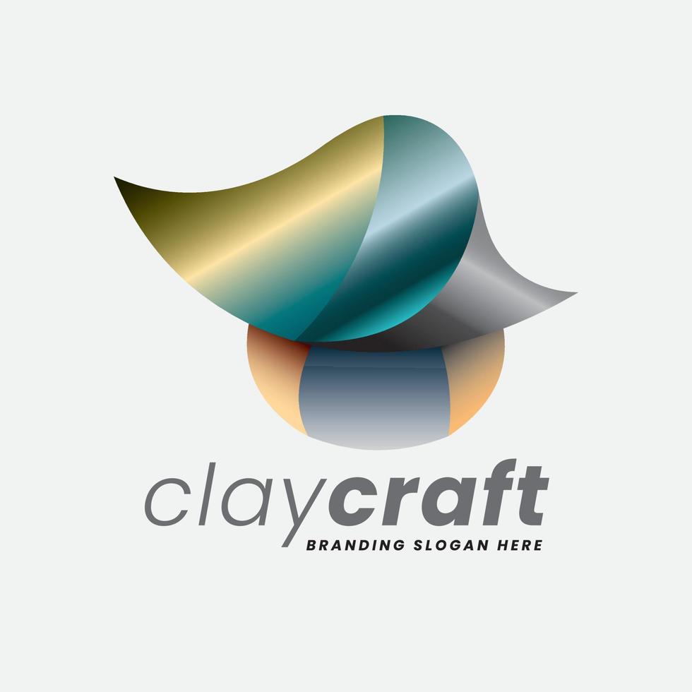 Terracotta Clay Craft Pottery Logo vector