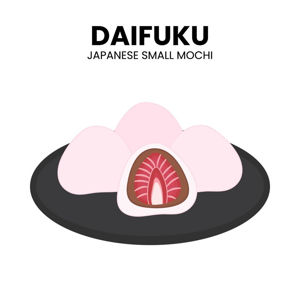 ilustración de vector de comida asiática daifuku