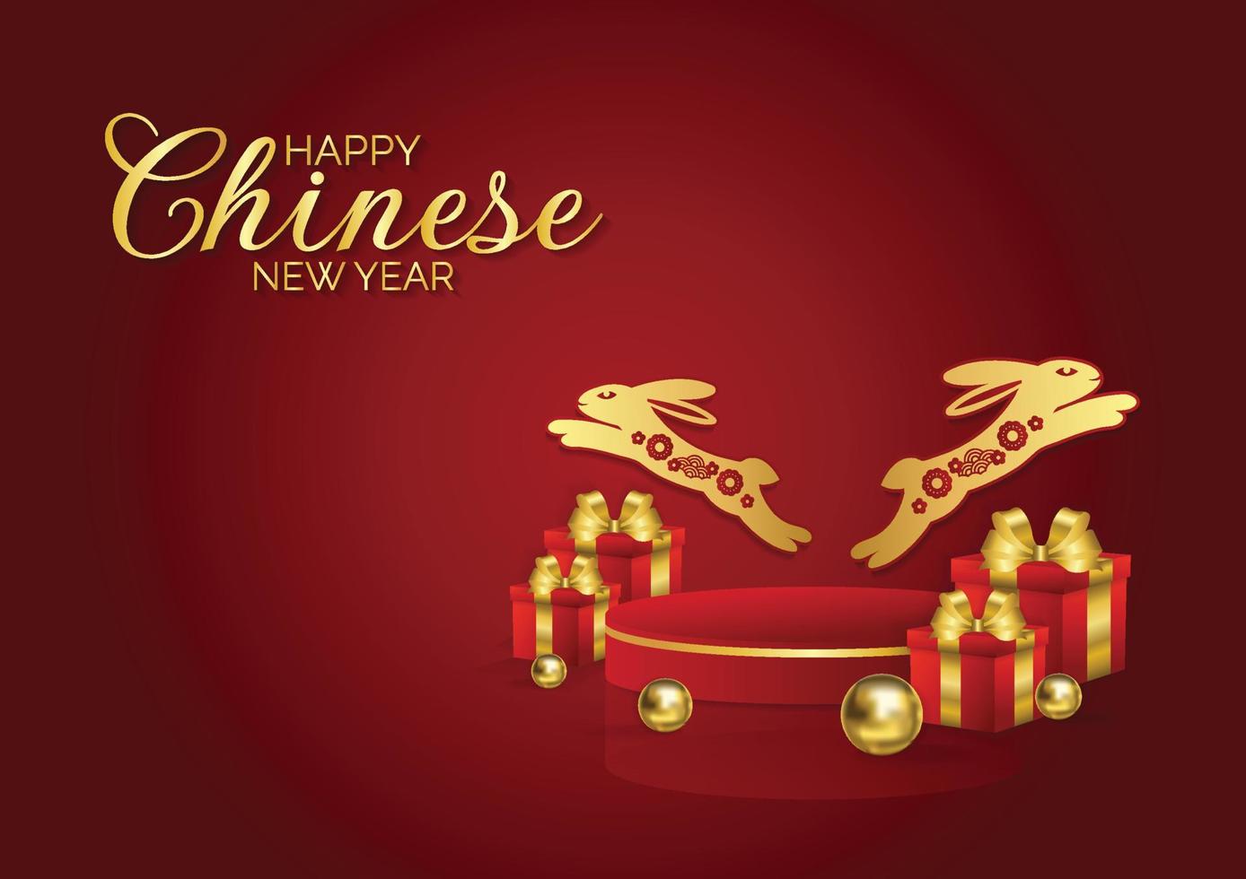 oriental chinese new year banner rabbit year 2023 vector design