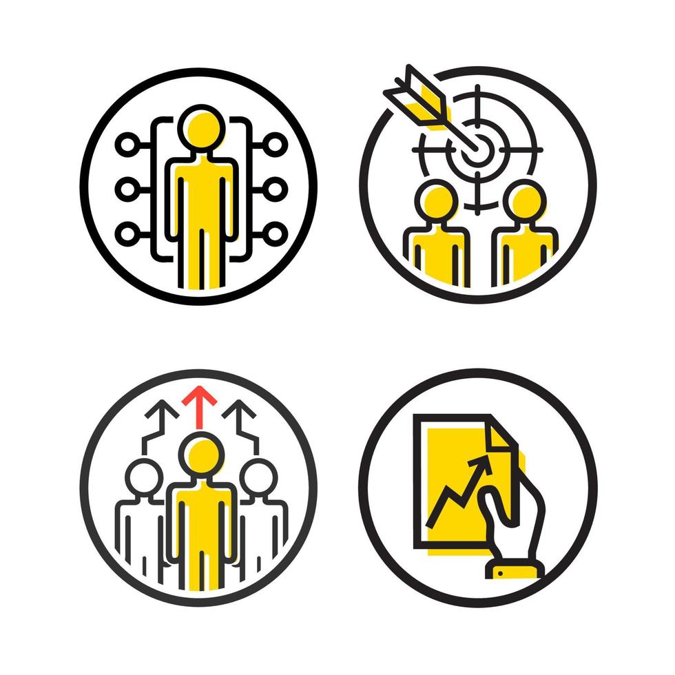 conjunto de iconos de vector de símbolo de entorno de trabajo de ilustraciones. diseño vectorial profesional