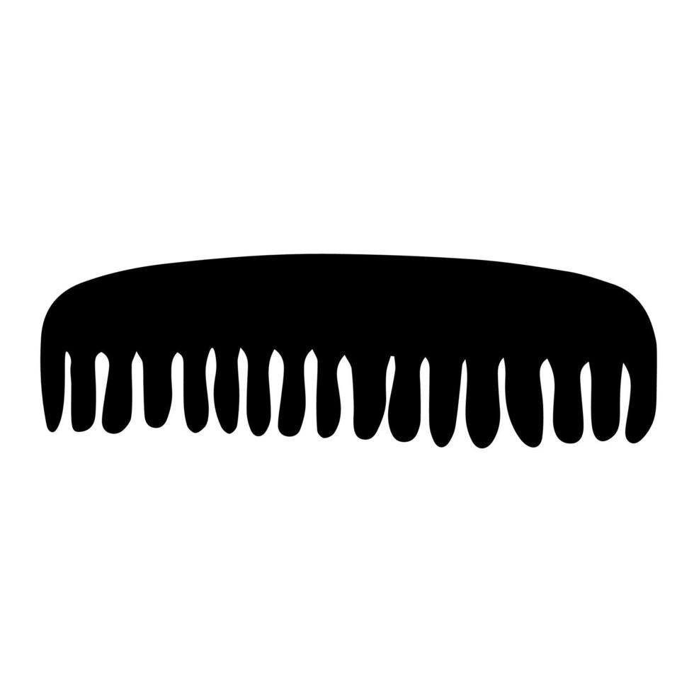 comb, tool for combing hair doodle style vector