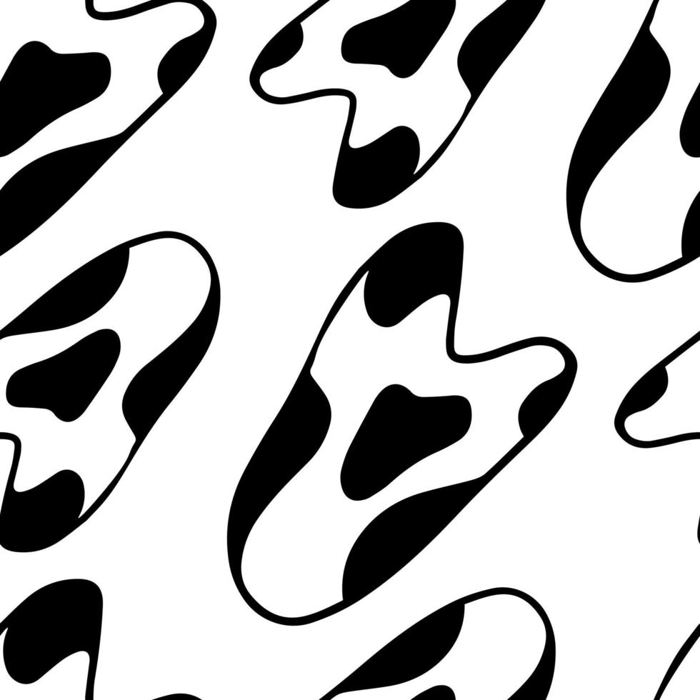 seamless pattern gouache scraper doodle style vector