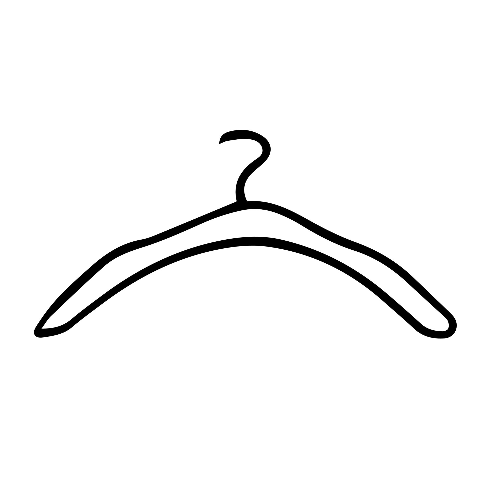 Hand drawn silhouette of clothes hanger icon 16796568 Vector Art at
