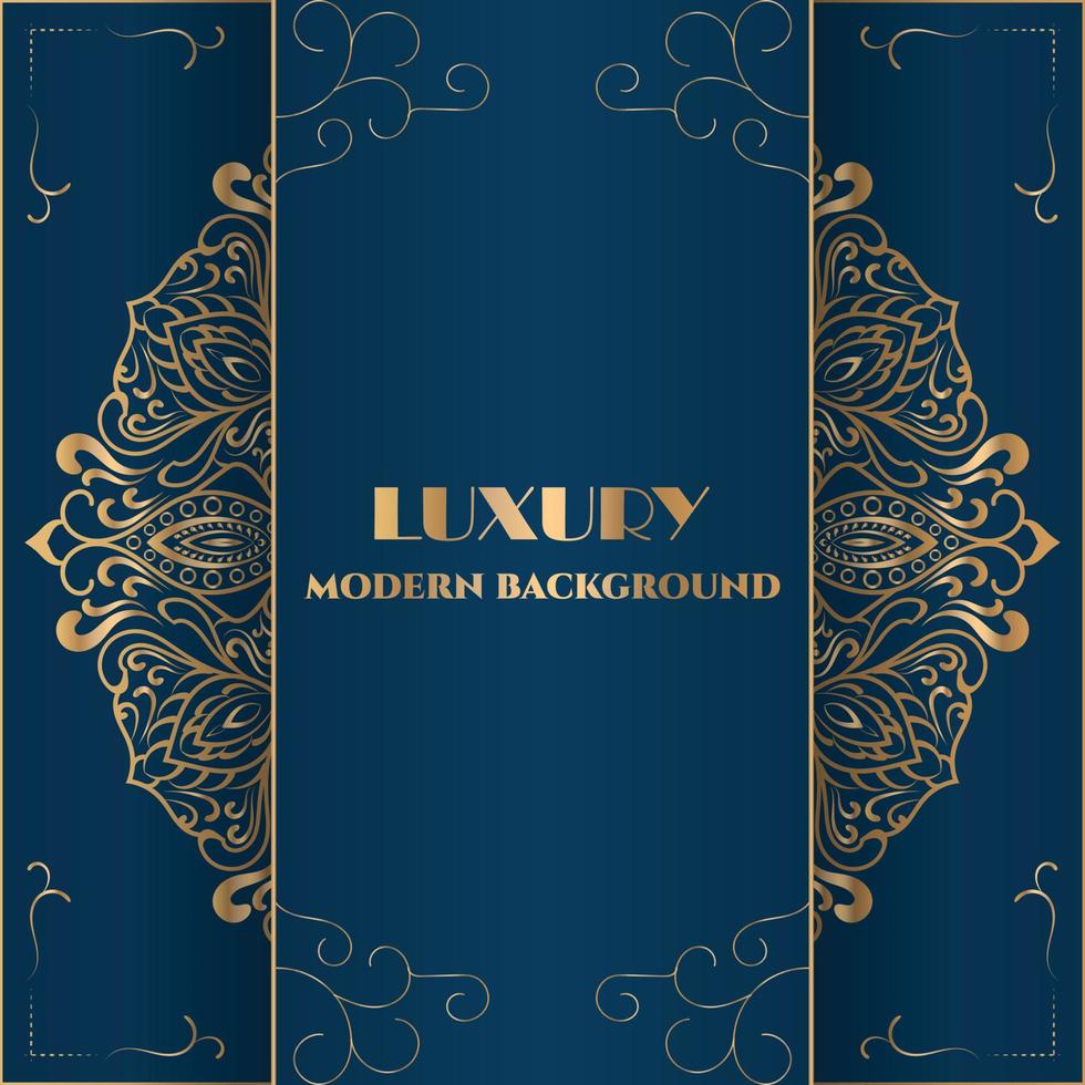 Unique and luxury mandala background in golden color for invitation and other work. vector