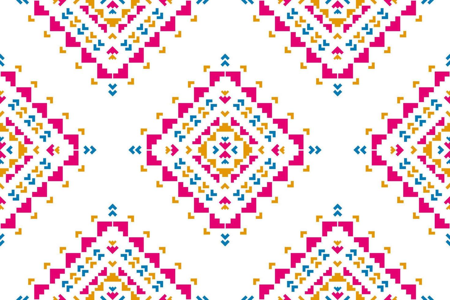 Ethnic Aztec pattern art. Geometric seamless pattern in tribal, folk embroidery, and Mexican style. vector