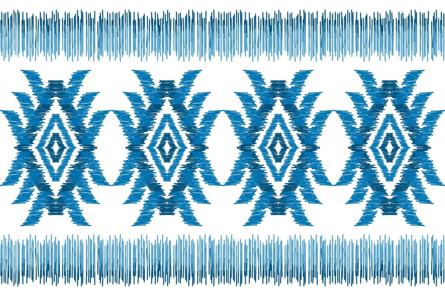 Carpet ethnic ikat pattern art. Geometric ethnic ikat seamless pattern in tribal. vector