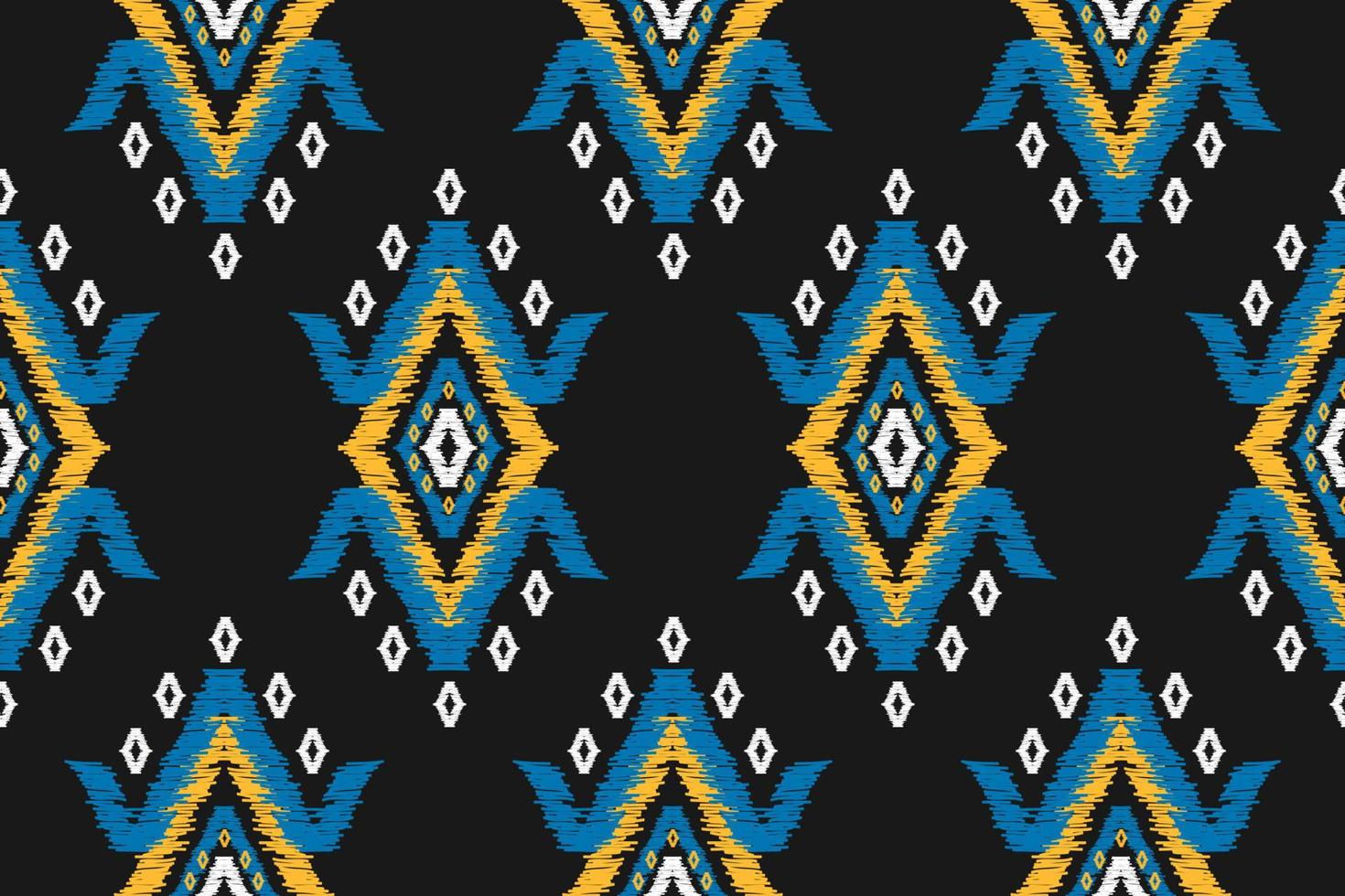 Ethnic ikat seamless pattern in tribal. American, Mexican style. Aztec geometric ornament print. vector