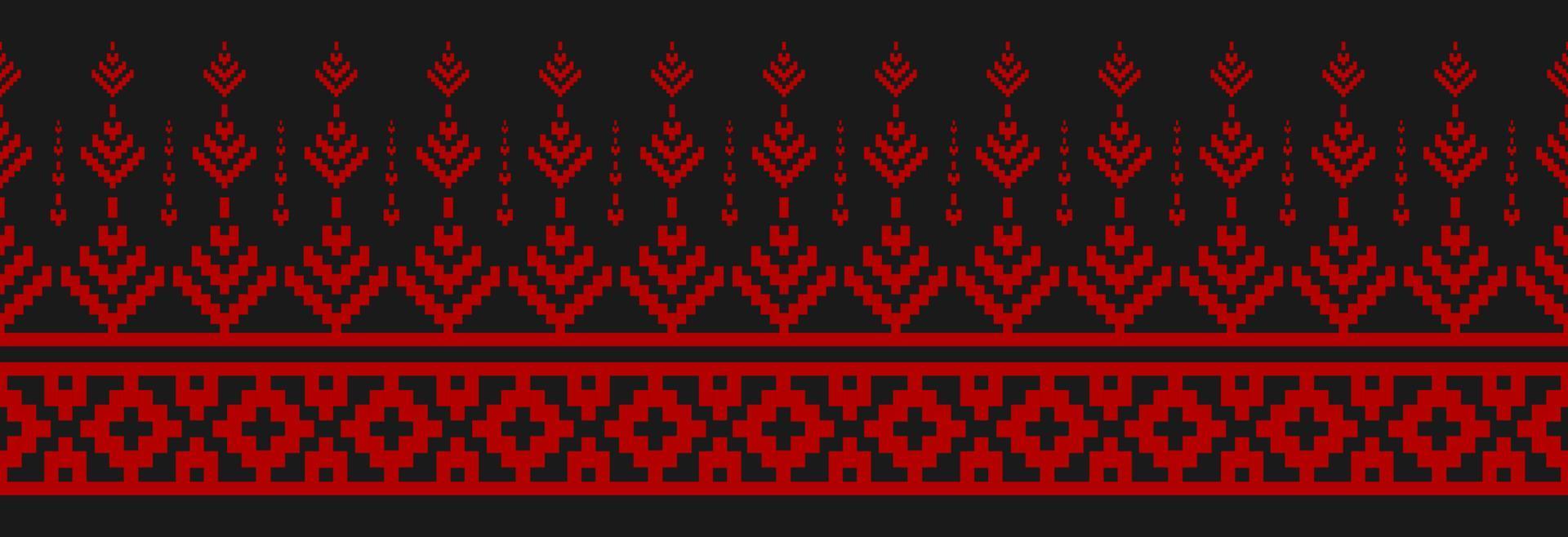Border ethnic tribal pattern art. folk embroidery, and Mexican style. Aztec geometric ornament print. vector